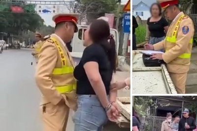 Thông tin mới nhất vụ người phụ nữ ở Thanh Hóa đòi "hôn CSGT đến chết"