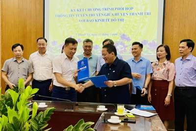 Báo Kinh tế và Đô thị ký kết chương trình phối hợp với huyện Thanh Trì