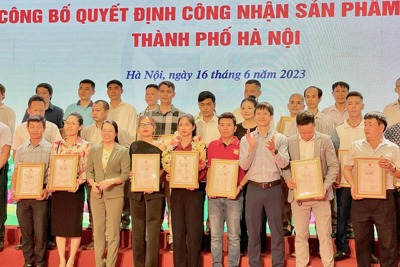 Hà Nội trao giấy chứng nhận cho 518 sản phẩm OCOP