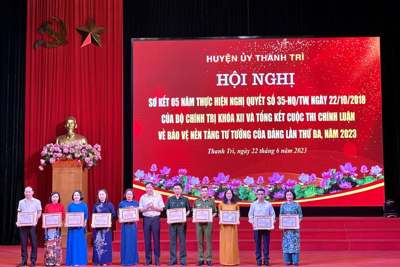 Thanh Trì sơ kết 5 năm thực hiện Nghị quyết số 35-NQ/TW của Bộ Chính trị