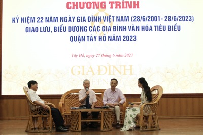 Tây Hồ biểu dương 64 gia đình văn hóa tiêu biểu năm 2023