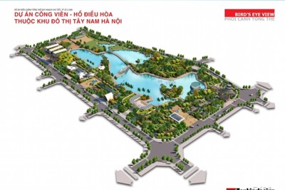 Hoàn thành Khu công viên hồ điều hòa thuộc KĐT Tây Nam Hà Nội vào 2025