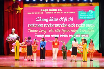 500 thiếu nhi quận Đống Đa tham gia hội thi tuyên truyền, giới thiệu sách