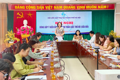 Hội Phụ nữ Hà Nội góp ý kiến vào dự thảo Luật Thủ đô (sửa đổi)