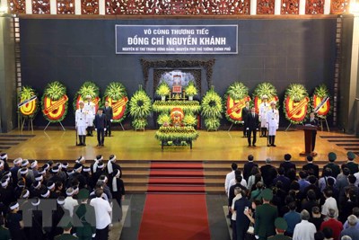 Tổ chức trọng thể Lễ tang nguyên Phó Thủ tướng Chính phủ Nguyễn Khánh 