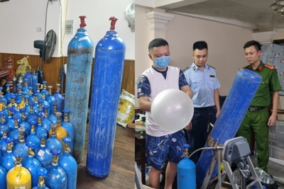 "Đột kích" kho san chiết hàng trăm bình khí cười ở Thanh Xuân