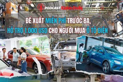 Đề xuất miễn phí trước bạ, hỗ trợ 1.000 USD cho người mua ô tô điện