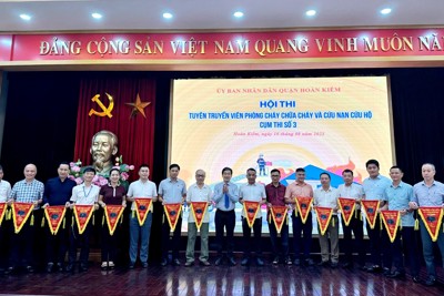 Quận Hoàn Kiếm: Sôi nổi hội thi tuyên truyền viên phòng cháy, chữa cháy