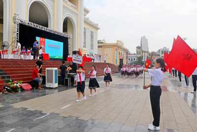 Rộn ràng Ngày hội thiếu nhi vui khỏe 2023 tại thị xã Sơn Tây