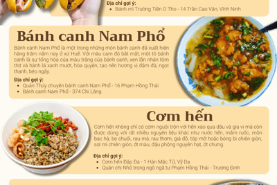 Mùa Thu đến Huế, trải nghiệm ẩm thực cố đô