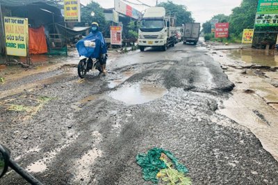 TP Biên Hòa: Con đường vừa duy tu đã xuống cấp trầm trọng, chờ ngân sách