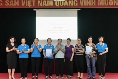 Hội phụ nữ huyện Thanh Trì ra mắt mô hình "5 có, 3 sạch"