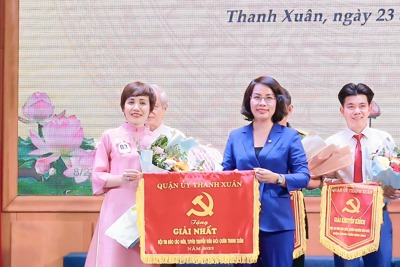 Quận Thanh Xuân tổ chức chung khảo hội thi báo cáo viên, tuyên truyền viên giỏi