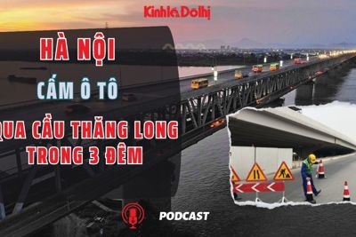 Hà Nội cấm ô tô qua cầu Thăng Long trong 3 đêm