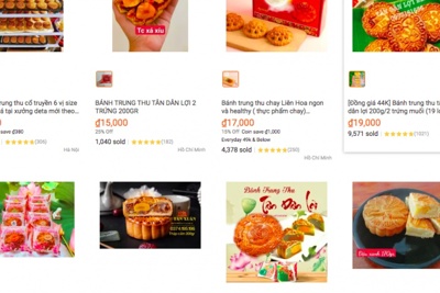 Bánh trung thu bán online ồ ạt giảm giá trước Rằm tháng 8 cả tháng