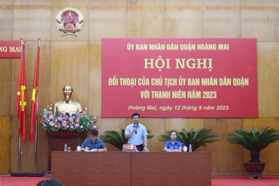 Chủ tịch UBND quận Hoàng Mai đối thoại với thanh niên