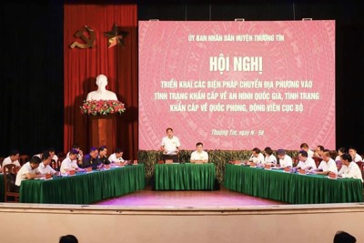 Huyện Thường Tín khai mạc diễn tập khu vực phòng thủ huyện năm 2023