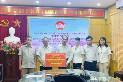 Gia Lâm, Thanh Trì hỗ trợ các nạn nhân vụ hỏa hoạn tại quận Thanh Xuân