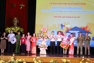 Quận Hoàn Kiếm: Hội thi chung khảo tuyên truyền viên PCCC&CNCH năm 2023