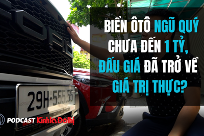 Biển ôtô ngũ quý chưa đến 1 tỷ đồng, đấu giá đã trở về giá trị thực?