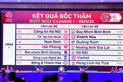 Vòng 1 V-League 2024: CAHN gặp Quy Nhơn Bình Định