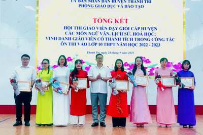 Tuyên dương 130 giáo viên dạy giỏi huyện Thanh Trì