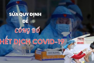 Sửa quy định để công bố hết dịch Covid-19