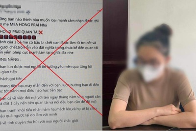 Hà Nội: Rao bán "bùa ngải" trên Facebook, 2 người phụ nữ bị xử phạt 