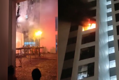 Hà Nội: Cháy tại căn hộ chung cư nghi do bắn pháo vui Trung thu
