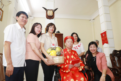 Lãnh đạo Thành phố thăm hỏi người cao tuổi phường Phố Huế, quận Hai Bà Trưng