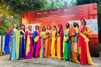 Hơn 70 thí sinh Miss Grand International 2023 trải nghiệm du lịch Quốc Oai