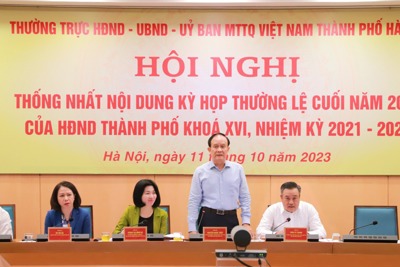 Kỳ họp cuối 2023 của HĐND TP Hà Nội dự kiến xem xét 61 nội dung