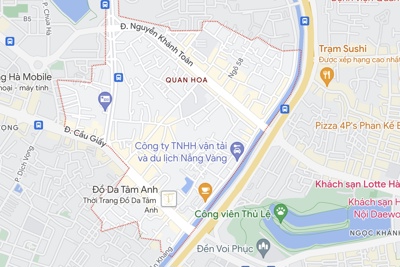 Dự thảo phương án điều chỉnh địa giới phường Quan Hoa, quận Cầu Giấy