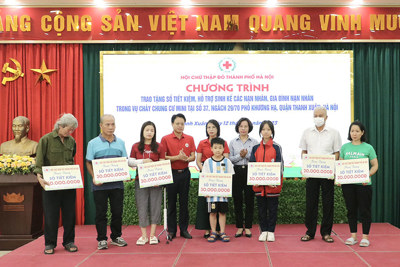 Hơn 7 tỷ đồng hỗ trợ nạn nhân vụ cháy chung cư mini tại Thanh Xuân