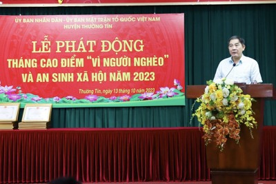 Huyện Thường Tín phát động tháng cao điểm ủng hộ quỹ “Vì người nghèo” năm 2023