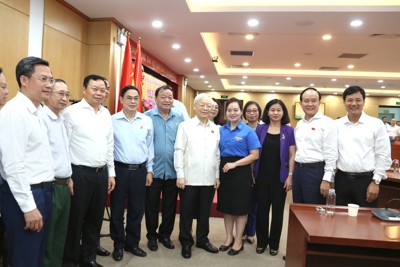 Tổng Bí thư Nguyễn Phú Trọng tiếp xúc cử tri Hà Nội trước Kỳ họp thứ 6, Quốc hội khoá XV