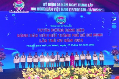 TP Hồ Chí Minh tuyên dương 15 nông dân tiêu biểu năm 2023