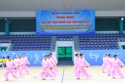 300 vận động viên tham gia Giải thể thao Người cao tuổi Hoàng Mai năm 2023