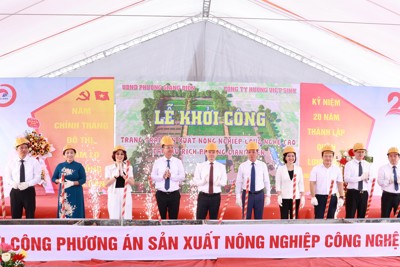 Khởi công dự án nông nghiệp công nghệ cao tại vùng đất bãi quận Long Biên