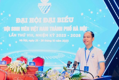 Anh Nguyễn Tiến Hưng tái cử Chủ tịch Hội Sinh viên Việt Nam TP Hà Nội