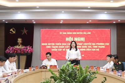 Gia Lâm tổ chức diễn tập khu vực phòng thủ huyện năm 2023