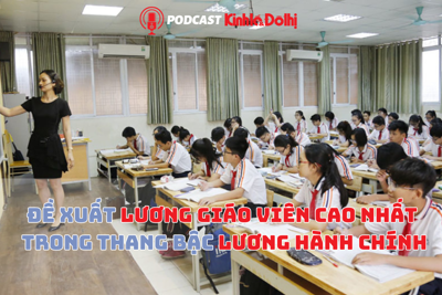 Đề xuất lương giáo viên cao nhất trong thang bậc lương hành chính