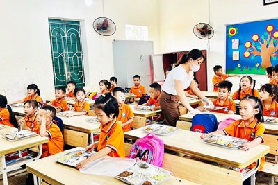 Hà Nội: Kiểm tra ATTP bếp ăn tập thể trường học huyện Phúc Thọ