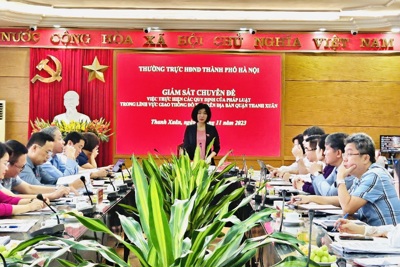 Quận Thanh Xuân: Thực hiện tốt các quy định trong lĩnh vực giao thông đô thị