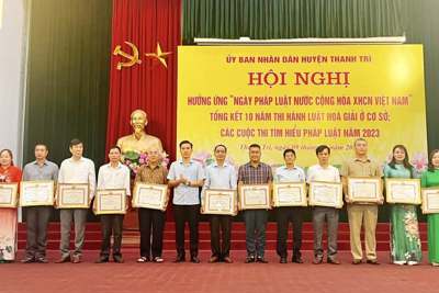 Huyện Thanh Trì: Tổng kết 10 năm thi hành Luật Hòa giải ở cơ sở
