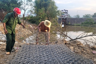 Hà Tĩnh: Cấp bách xử lý sạt lở bờ sông Minh