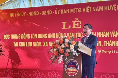 Huyện Thường Tín đúc tượng đồng Anh hùng dân tộc, danh nhân văn hóa Nguyễn Trãi