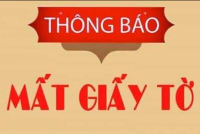 Thông báo mất giấy tờ