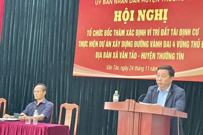 Thường Tín giao đất TĐC cho 136 hộ dân liên quan đến đường Vành đai 4