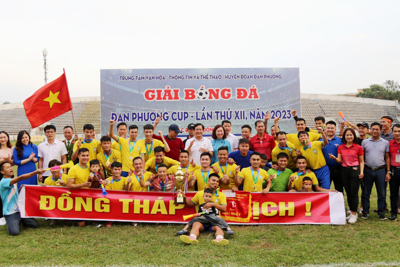 Đội bóng xã Đồng Tháp vô địch Giải bóng đá Đan Phượng Cup lần thứ XII